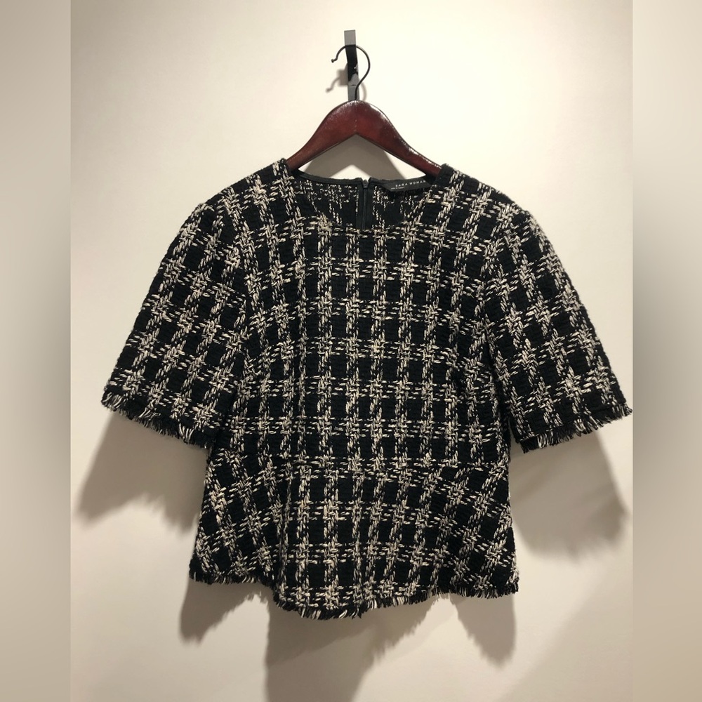 Zara Woman checked top